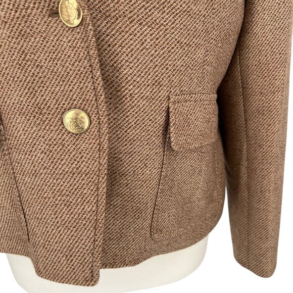 J.Crew Shrunken Fit Wool Blazer Jacket in Tan Size 14 - Picture 4 of 13